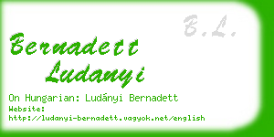 bernadett ludanyi business card